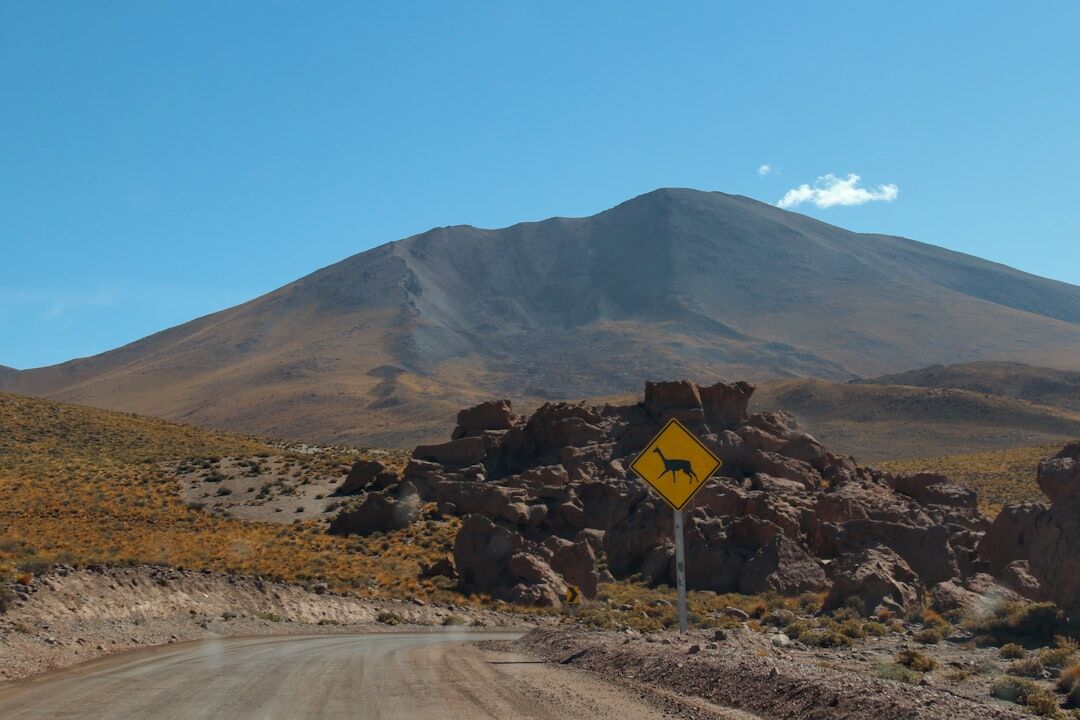 Street scene of a mining town in the Atacama desert